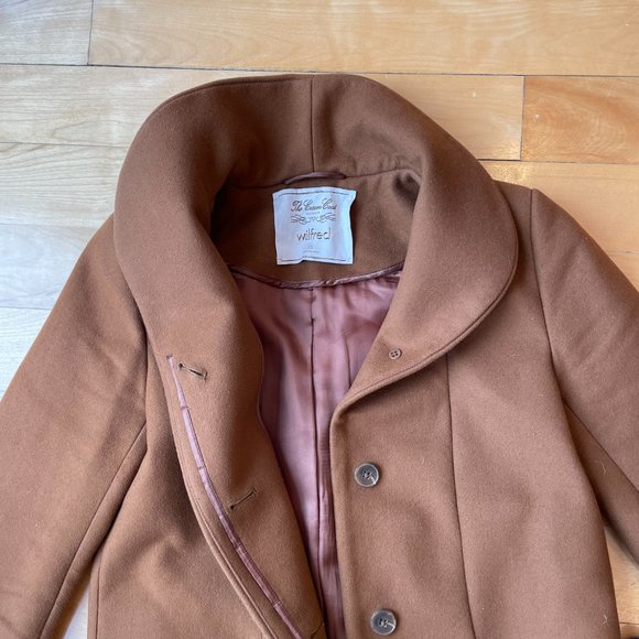Aritzia Wilfred cocoon coat Long Size XS Cigar - Picture 3 of 3